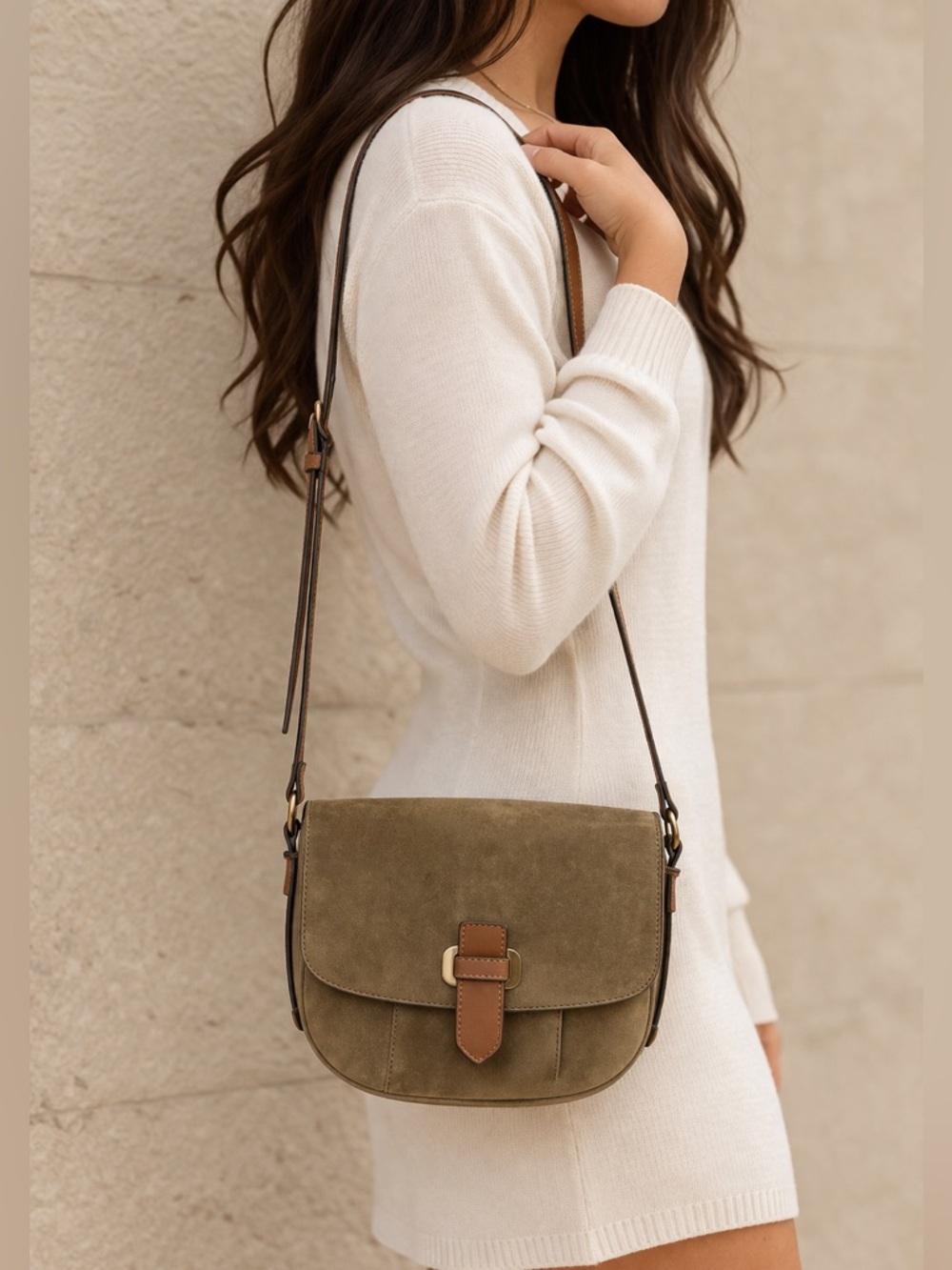 Michael Kors Romy suede crossbody purse